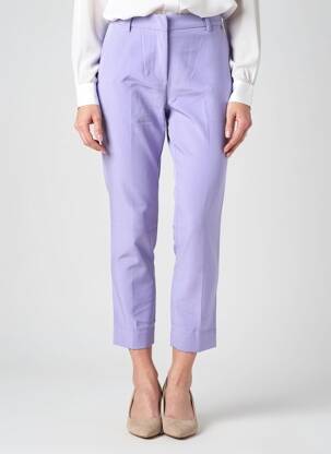 Pantalon 7/8 tissage popeline taille normale violet LIU JO femme