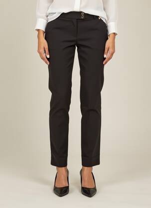 Pantalon chino tissage popeline taille normale noir LIU JO femme