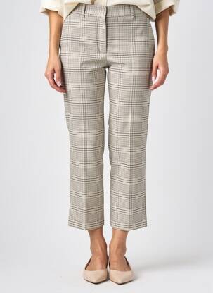 Pantalon 7/8 tissage popeline taille normale beige LIU JO femme