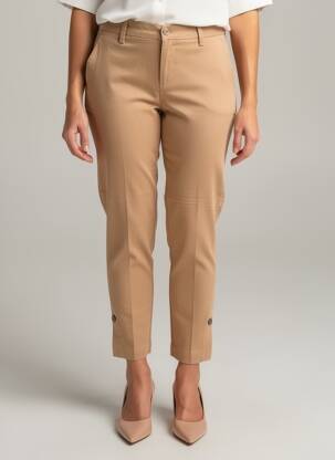 Pantalon 7/8 stretch taille normale beige LIU JO femme