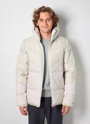 Doudoune manches longues a capuche beige NIKE homme