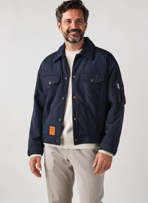 Blouson poches bleu BOMBERS homme