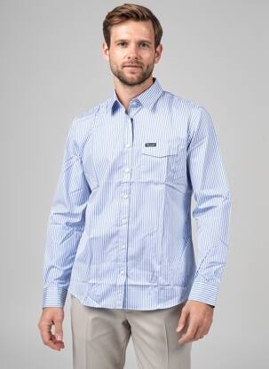 Chemise manches longues poches bleu FACONNABLE homme