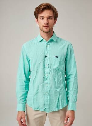 Chemise manches longues poches vert FACONNABLE homme