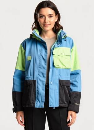 Blouson col col montant bleu NIKE femme