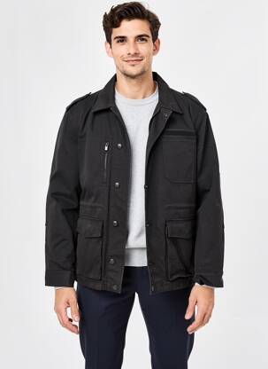 Veste casual fermeture boutonnée sur le devant noir THE KOOPLES homme