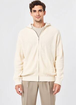 Gilet manches longues manches longues beige GUESS homme
