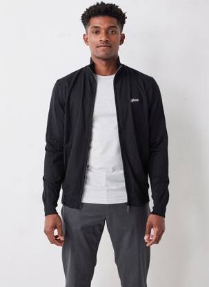 Gilet manches longues maille fine noir GUESS homme