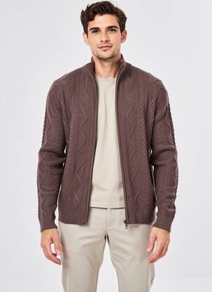 Gilet manches longues manches longues marron GUESS homme