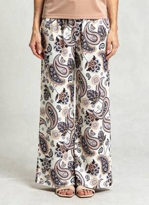 Pantalon large coupe fluide taille normale gris ESTEE BROWN femme