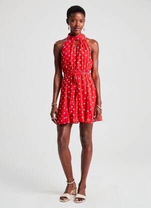 Robe courte sans manche sans manche rouge IN APRIL 1986 femme