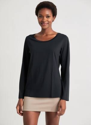 T-shirt manches longues manches longues noir PAKO LITTO femme