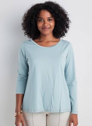 T-shirt manches longues manches longues bleu PAKO LITTO femme