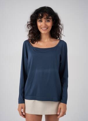T-shirt manches longues manches longues bleu PAKO LITTO femme