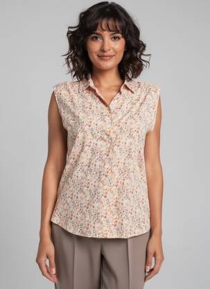 Chemisier manches courtes manches courtes orange SUZZY & MILLY femme
