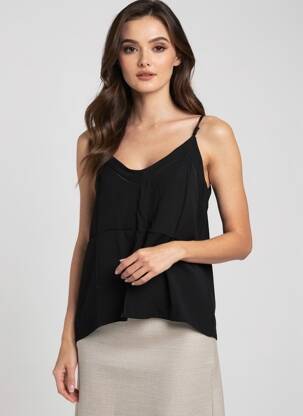 Top tissage crêpe fines bretelles noir ARTLOVE femme