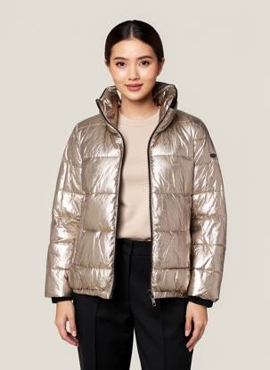 Doudoune manches longues sans capuche argent DELAHAYE femme