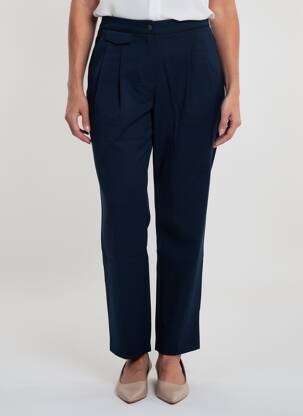 Pantalon chino tissage popeline taille haute bleu LOLA ESPELETA femme