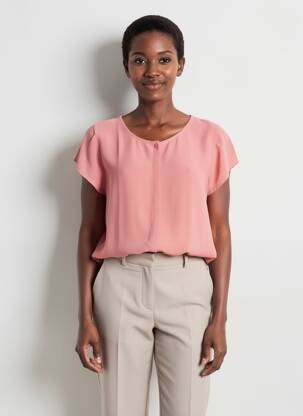 Chemisier manches courtes manches courtes rose MASAI femme