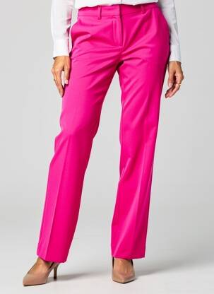 Pantalon chino fermeture zippée sous rabat boutonné taille normale rose LCDN femme