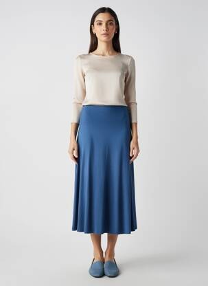 Jupe longue coupe évasée bleu MASAI femme