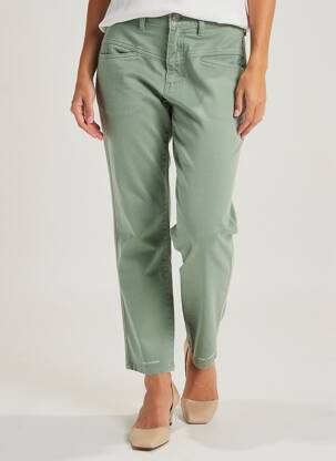 Pantalon droit stretch taille normale vert CLOSED femme