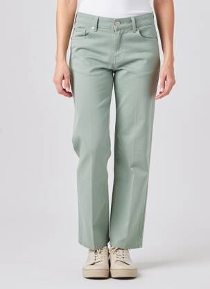Pantalon droit stretch taille normale vert CLOSED femme