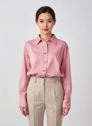 Chemisier coupe droite manches longues rose CLOSED femme