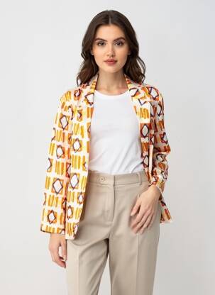 Veste casual coupe cintrée orange BELLA JONES femme