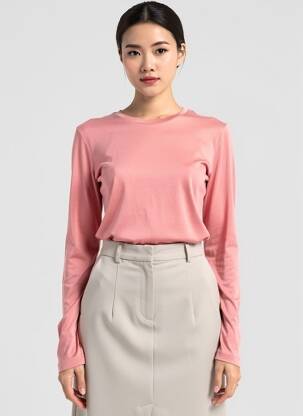 T-shirt manches longues manches longues rose CLOSED femme