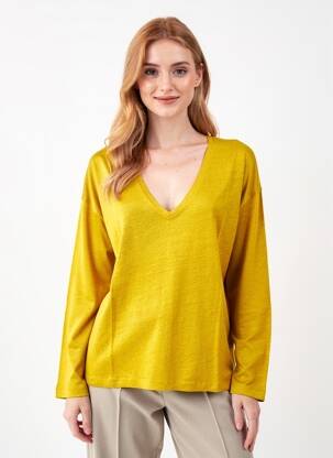 T-shirt manches longues manches longues jaune BELLA JONES femme