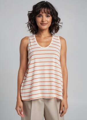 Débardeur coupe droite sans manche blanc CLOSED femme