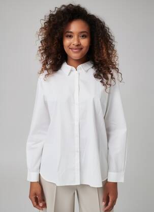 Chemisier coupe cintrée manches longues beige OBJECT femme