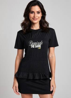 Top stretch manches courtes noir HPDP (HYPE DROP) femme