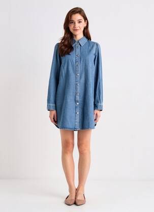 Robe courte manches longues manches longues bleu VILA femme