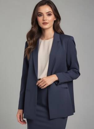 Blazer poches bleu MINIMUM femme