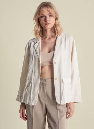 Blazer coupe cintrée beige VILA femme