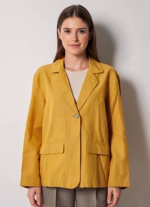 Blazer poches jaune VILA femme