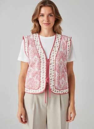 Gilet sans manche poches rose VILA femme