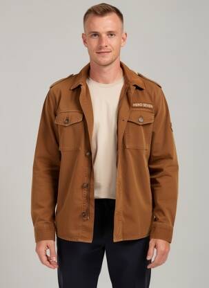Veste casual fermeture boutonnée sur le devant marron HERO SEVEN homme