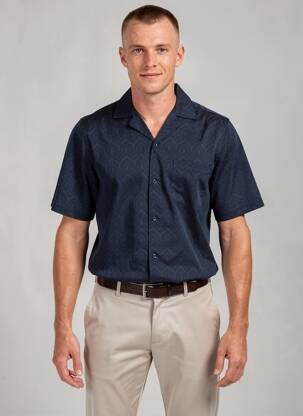 Chemise manches courtes poches bleu DSTREZZED homme