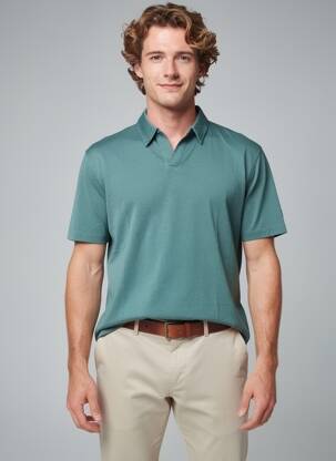 T-shirt stretch manches courtes vert ECOALF homme