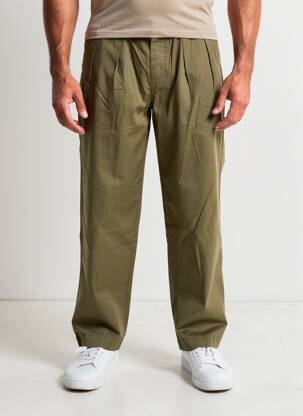 Pantalon droit tissage popeline taille normale vert BASK IN THE SUN homme