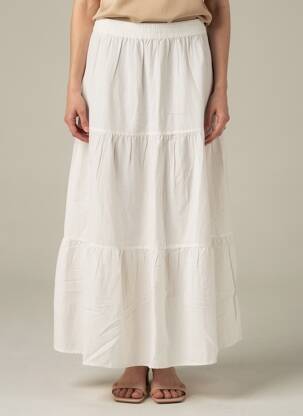 Jupe longue doublure blanc VILA femme