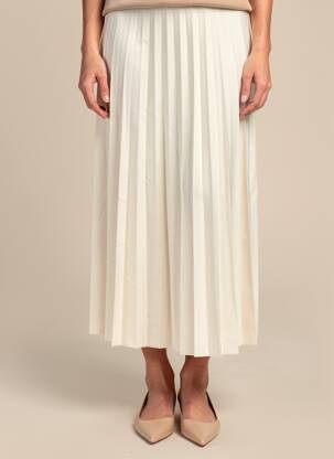 Jupe longue coupe fluide beige VILA femme