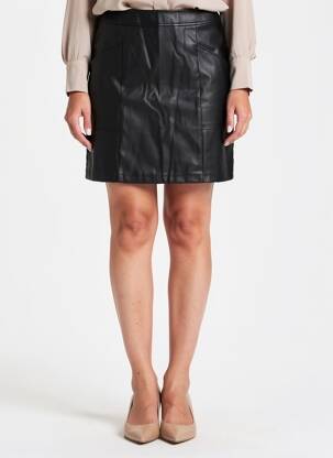 Jupe courte taille à pinces noir PIECES femme