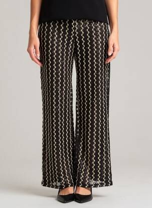 Pantalon droit taille élastique taille normale noir VILA femme