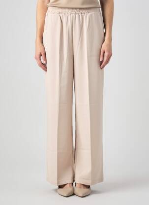 Pantalon large tissage popeline taille normale beige GRACE & MILA femme