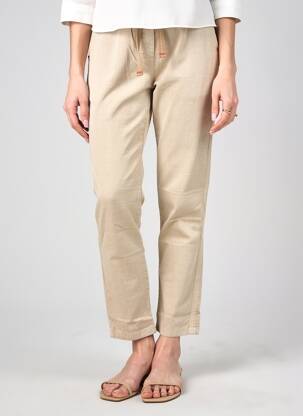 Pantalon chino stretch taille normale beige PAKO LITTO femme