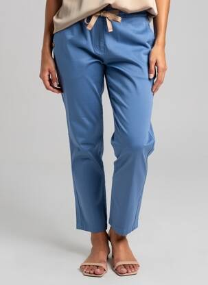 Pantalon chino stretch taille normale bleu PAKO LITTO femme